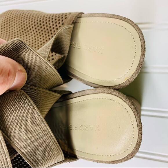 Marc Fisher Tan Suede Perforated Open Bootie Sz 11 - Picture 7 of 7